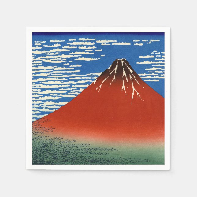 Guardanapo De Papel Katsushika Hokusai - Vento fino, Bom dia (Frente)