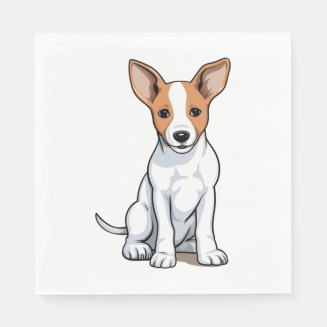 Guardanapo De Papel Kawaii Basenji Puppy (Frente)