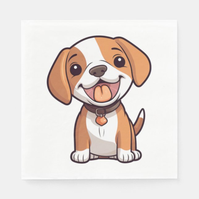 Guardanapo De Papel Kawaii Beagle Puppy (Frente)