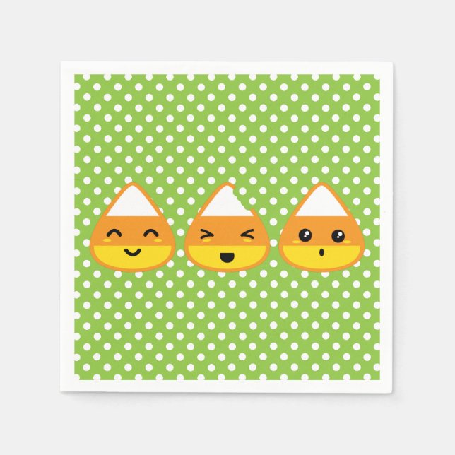 Guardanapo De Papel Kawaii Candy Corn Napkins (Frente)