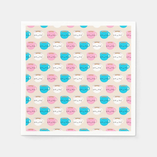 Guardanapo De Papel Kawaii Cats Cup (Frente)