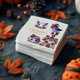 Guardanapo De Papel Kawaii Halloween segundo aniversário Spooky Cute P