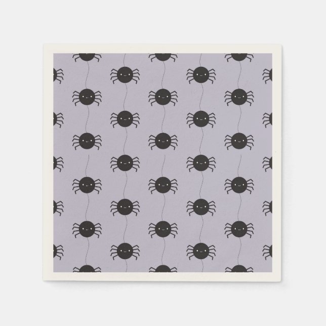 Guardanapo De Papel Kawaii Halloween Spiders (Frente)