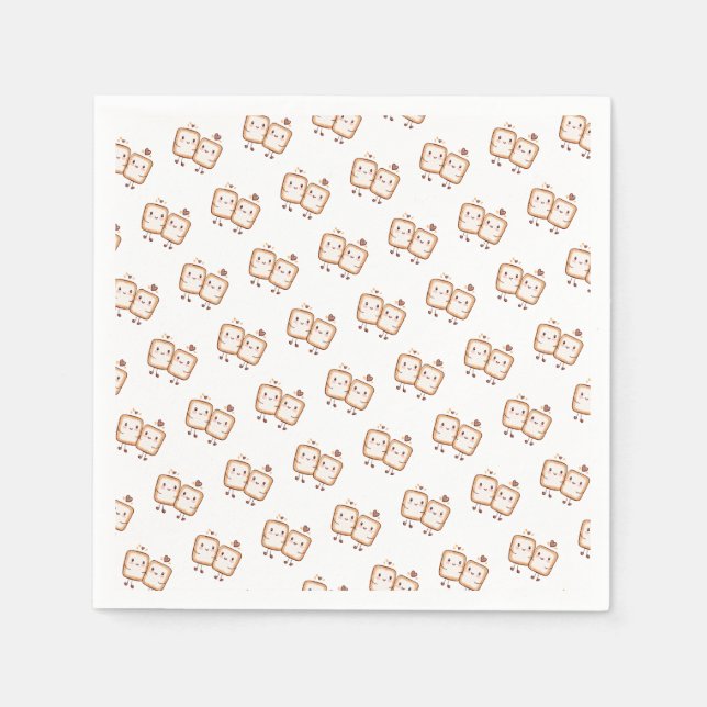 Guardanapo De Papel Kawaii Marshmallow Smores (Frente)