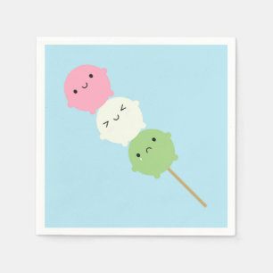 Guardanapo De Papel Kawaii Mochi Dango
