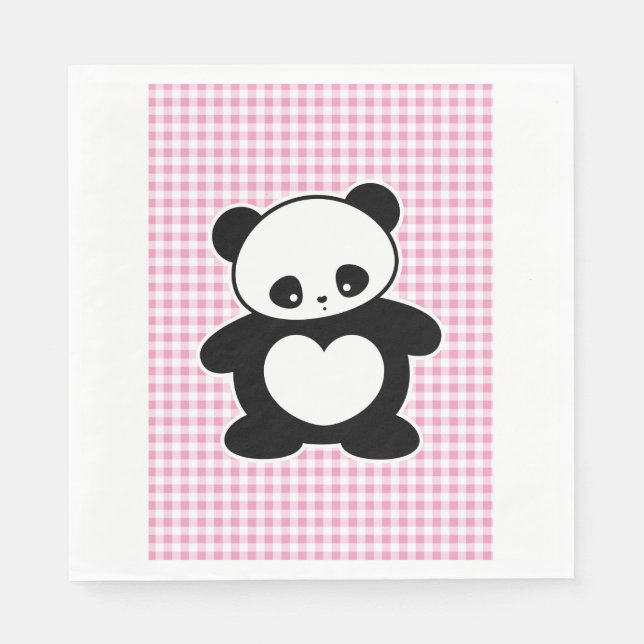 Guardanapo De Papel Kawaii panda (Frente)