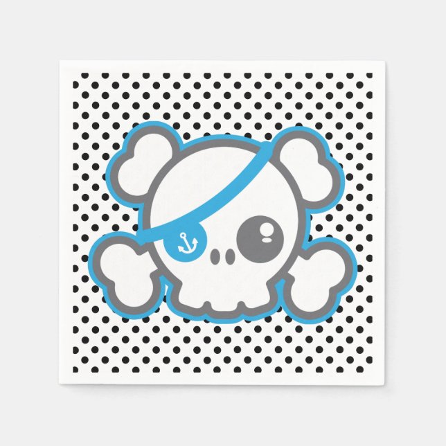 Guardanapo De Papel Kawaii Pirate Skull Napkins (Frente)