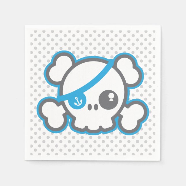 Guardanapo De Papel Kawaii Pirate Skull Napkins (Frente)