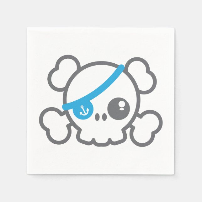 Guardanapo De Papel Kawaii Pirate Skull Napkins (Frente)