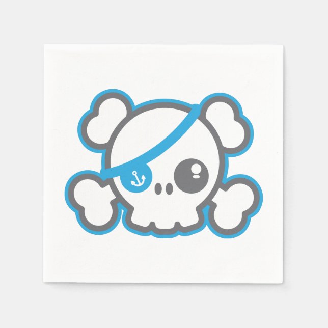Guardanapo De Papel Kawaii Pirate Skull Napkins (Frente)