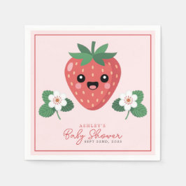 Guardanapo De Papel Kawaii Strawberry Baby Shower