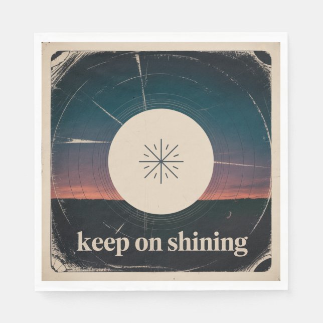 Guardanapo De Papel Keep On Shining (Frente)