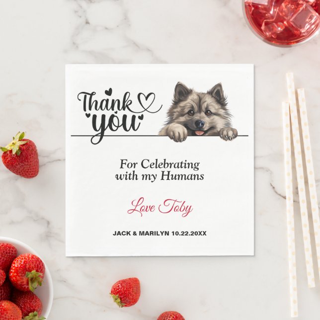 Guardanapo De Papel Keeshond Dog Paper Napkin (Insitu)