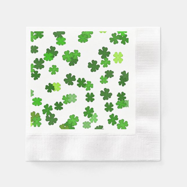 Guardanapo De Papel Kelly Green "Shamrocks Caindo" (Frente)
