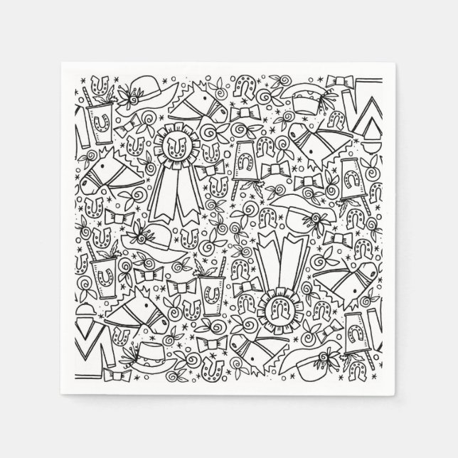 Guardanapo De Papel Kentucky Derby Party Napkins (Frente)