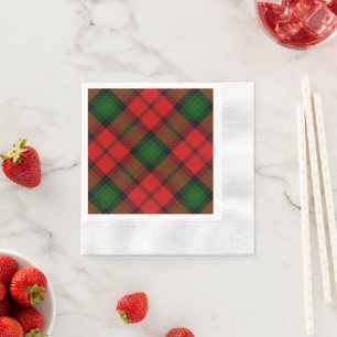 Guardanapo De Papel Kerr tartan green xadrez vermelha