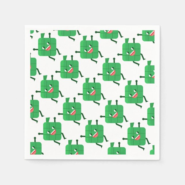 Guardanapo De Papel ketupat feliz (Frente)