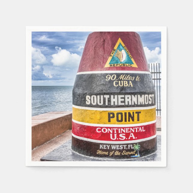 Guardanapo De Papel Key West Florida Cocktail Napkins (Frente)