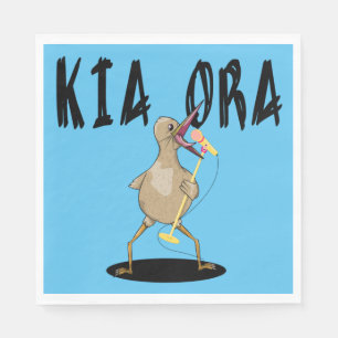Guardanapo De Papel Kia ora Kiwi Maori Saudação