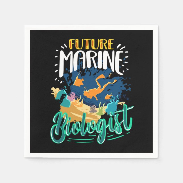 Guardanapo De Papel Kids Biology Future Marine Biologist (Frente)