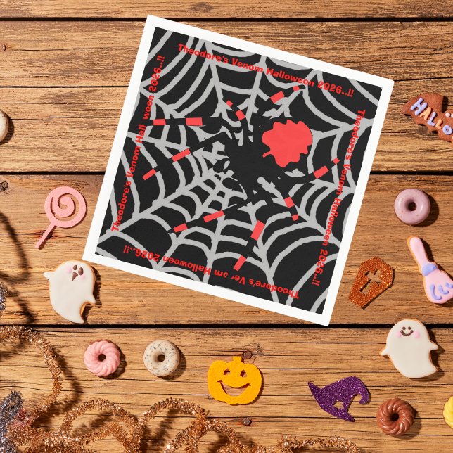 Guardanapo De Papel Kids Venom Halloween (Venom Halloween Party Napkins)