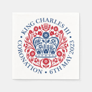 Guardanapo De Papel King Charles III Coronation Emblem Paper Napkins