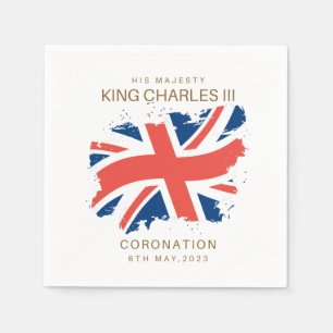 Guardanapo De Papel King Charles III Union Jack Flag