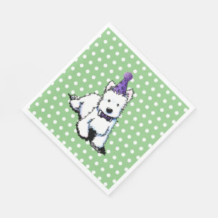 Guardanapo De Papel KiniArt Westie Birthday