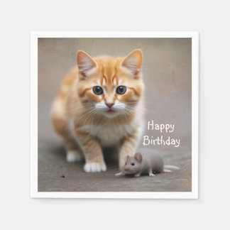 Guardanapo De Papel Kitten and Mouse