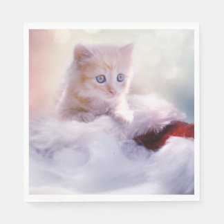 Guardanapo De Papel Kitten Natal
