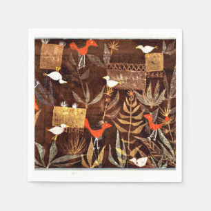 Guardanapo De Papel Klee - Jardim de Pássaros, obra de arte famosa,