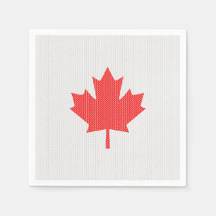 Guardanapo De Papel Knit Style Maple Leaf Knitting Motif