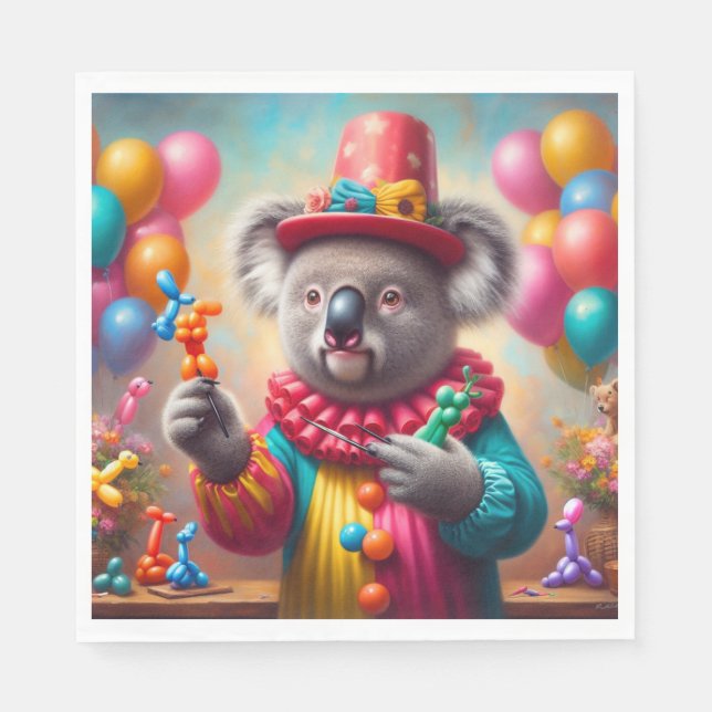 Guardanapo De Papel Koala Clown (Frente)