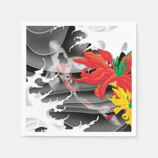 Guardanapo De Papel Koi tradicional japonês sob água