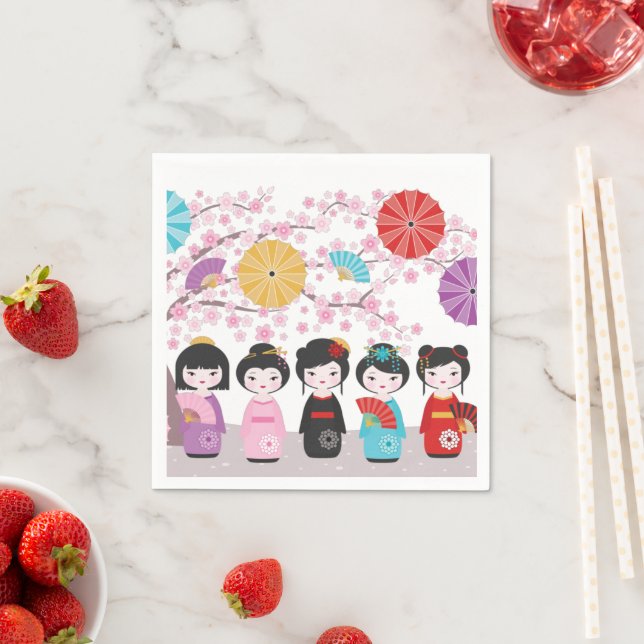 Guardanapo De Papel Kokeshi Dolls (Insitu)
