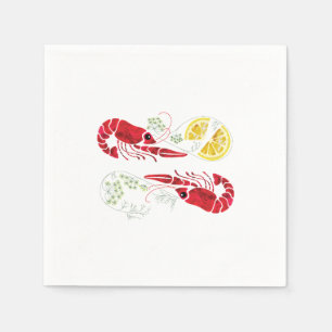 Guardanapo De Papel Kräftskiva/Lagosta ferve Limão Elegante e Dill