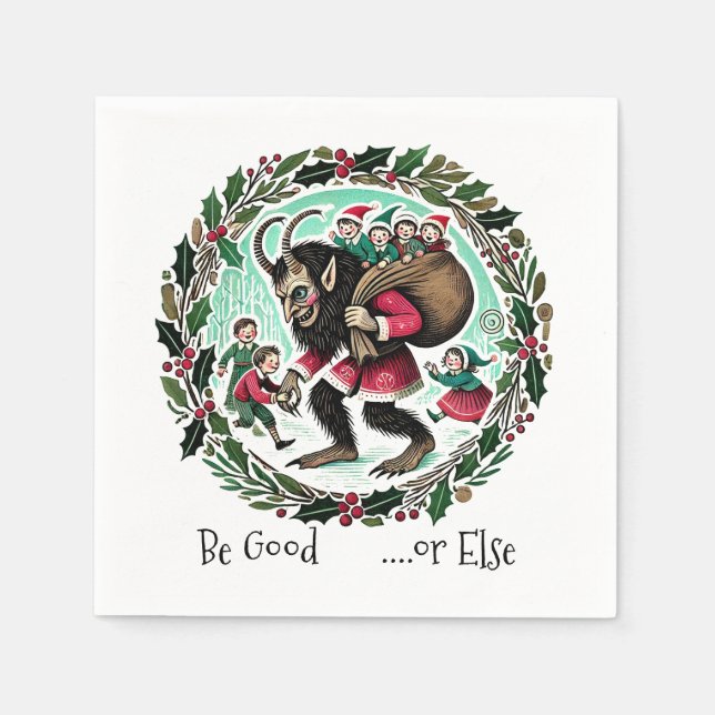 Guardanapo De Papel Krampus Christmas (Frente)