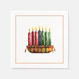 Guardanapo De Papel Kwanzaa Seven Candle Paper Napkin