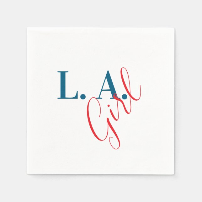 Guardanapo De Papel L. A. Girl Los Angeles Modern Minimalist Plain (Frente)