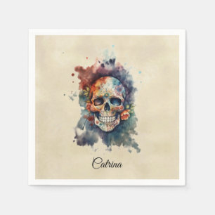 Guardanapo De Papel La Calavera Hermosa, costume