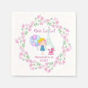 Guardanapo De Papel La do La de Ooh! Menina francesa & papel