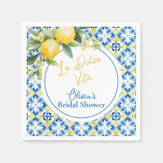 Guardanapo De Papel La Dolce Vita Chá de Noiva Limão