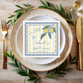 Guardanapo De Papel La Dolce Vita Listras desenhadas à mão chá de pane