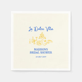 Guardanapo De Papel La Dolce Vita Noivado Desenhado à Mão