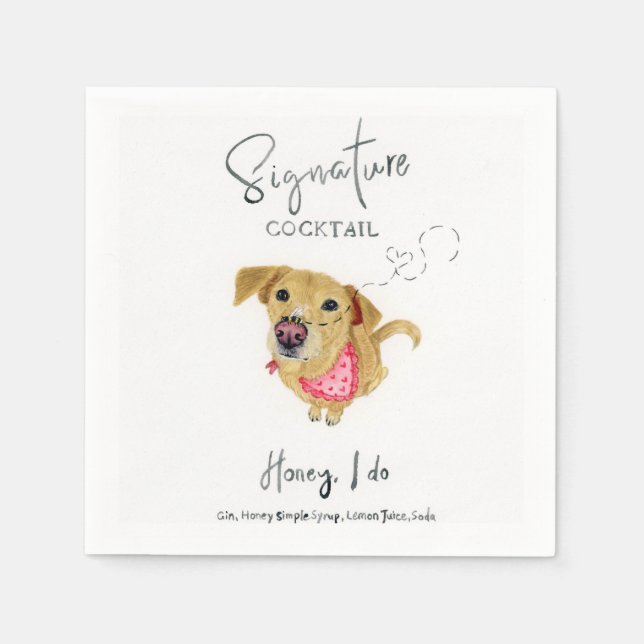 Guardanapo De Papel Lab Watercolor Cocktail Napkin (Frente)