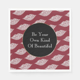 Guardanapo De Papel Lábios de diamante branco vermelho