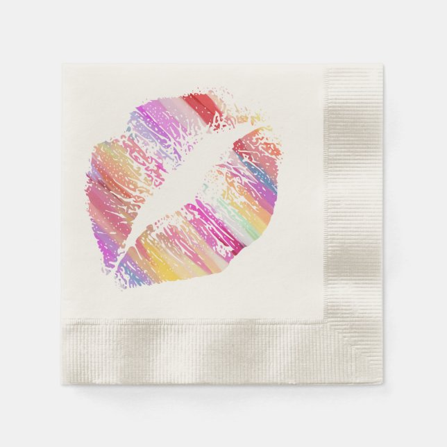 Guardanapo De Papel Lábios na moda nº 8 (Frente)