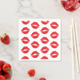 Guardanapo De Papel Lábios Vermelhos, Batom Vermelho, Beijo, Padrão De