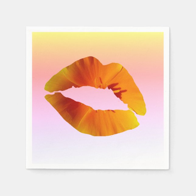 Guardanapo De Papel Lábios vermelhos Papel coquetel Nápoles (Frente)