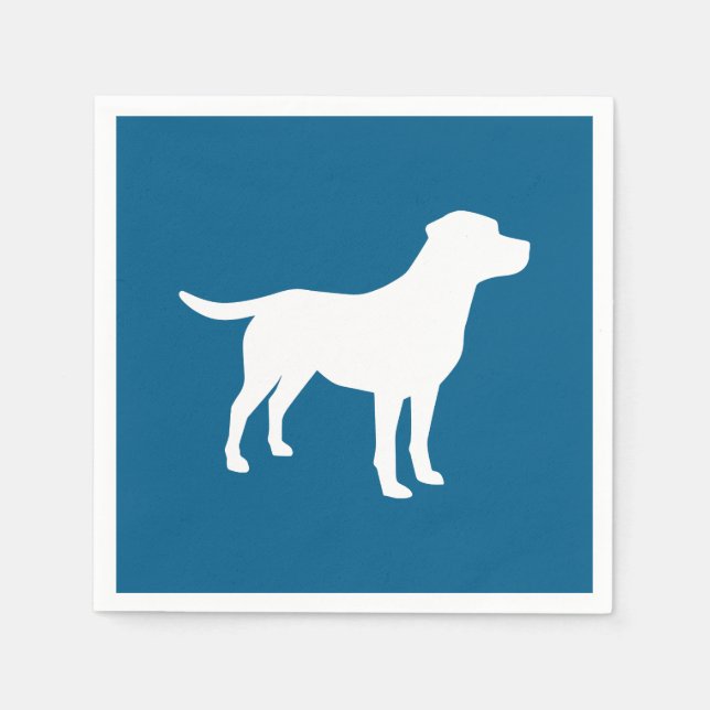 Guardanapo De Papel Laboratório de Chá de fraldas de Cachorro Azul (Frente)